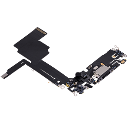 Charging Port Flex Cable for iPhone 15 Pro Black Titanium OEM - Thepartshome.eu