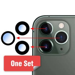 Back Camera Lens Set 3 pcs Without Metal Ring for iPhone 11 Pro / 11 Pro Max