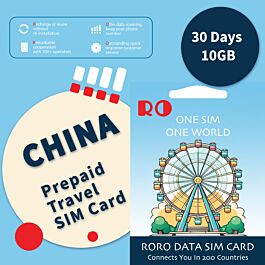 RORO China Travel SIM Card with 10GB Data 30 Days - Thepartshome.eu