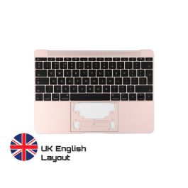 Top Case with Keyboard for Macbook 12 A1534 2015 Uk English Rose Gold